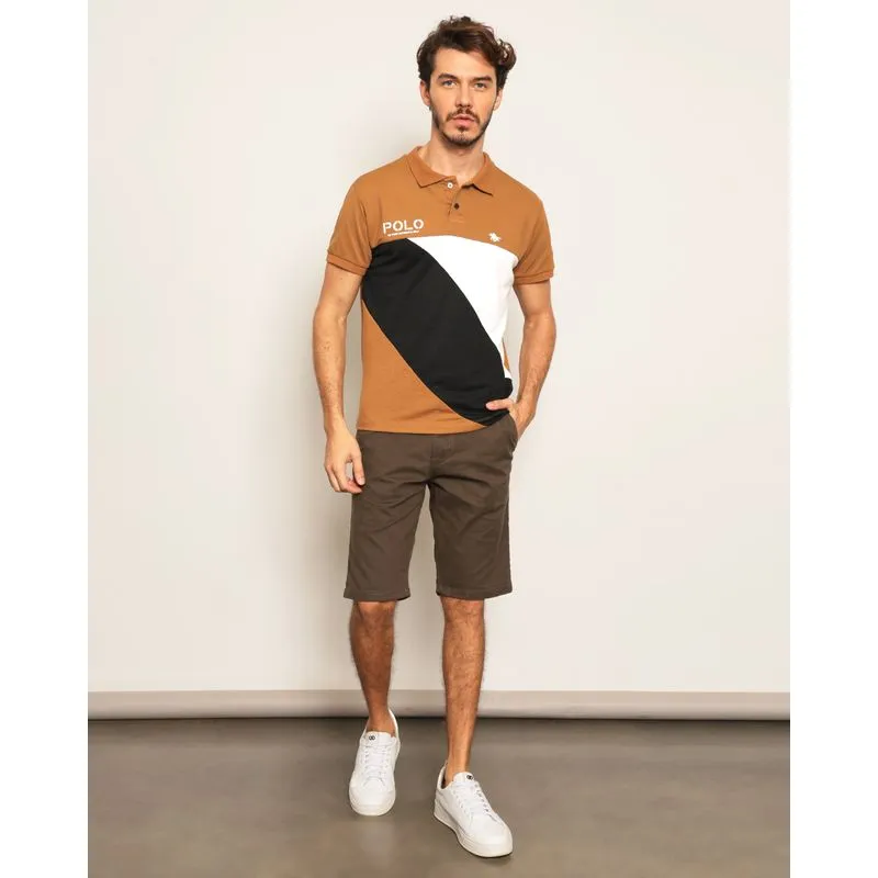 Bermuda Masculina Sarja Reta Com Bolsos Verde 44