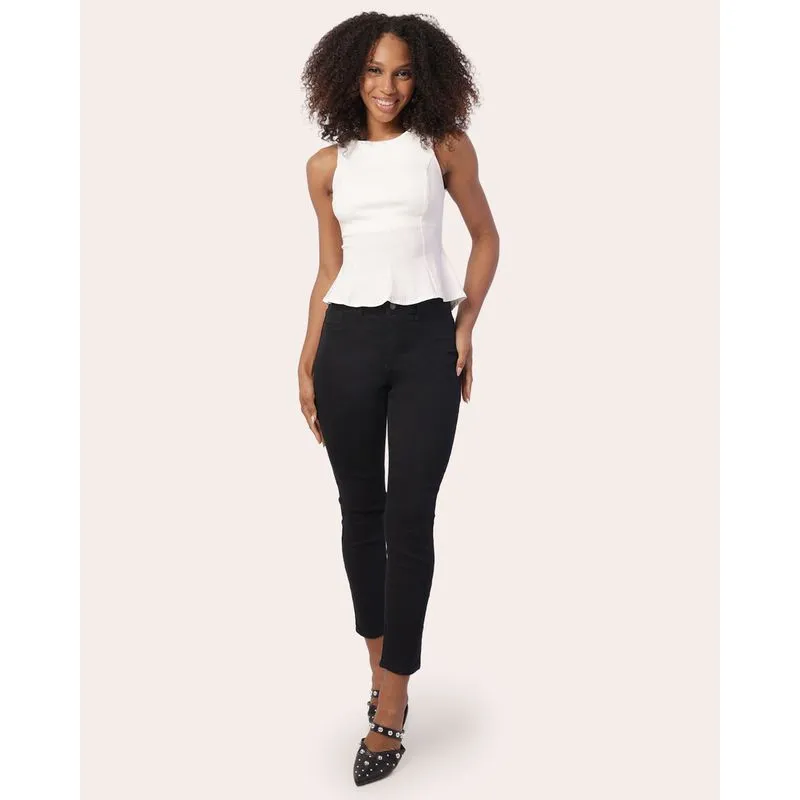 Calça Jeans Feminina Cigarrete Preta 42