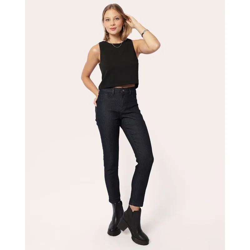 Calça Jeans Feminina Cigarrete Azul 36