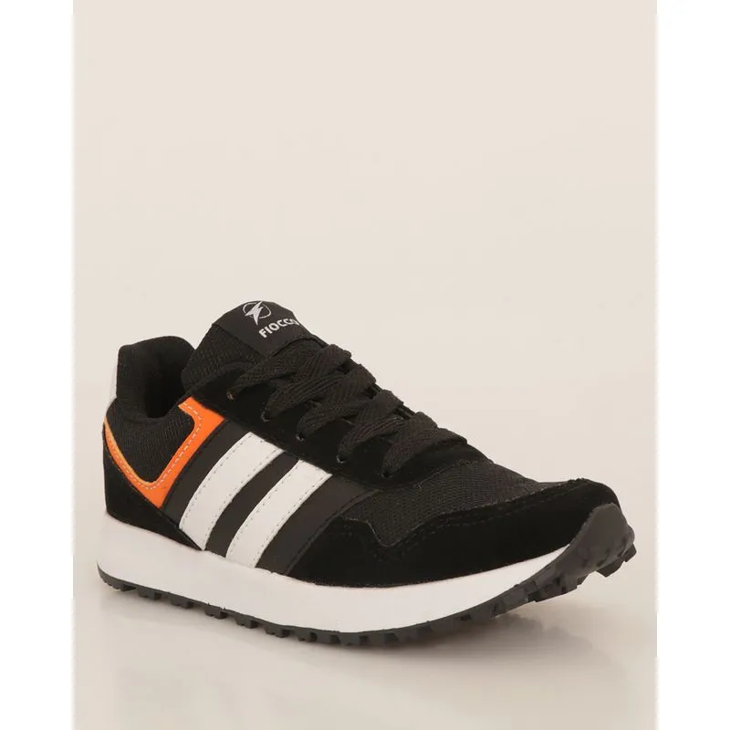 Tênis Infantil Casual Com Recortes Preto 32