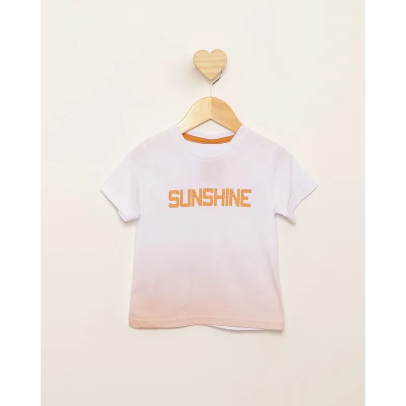 Camiseta Bebê Degrade Estampa Na Frente Branca 1