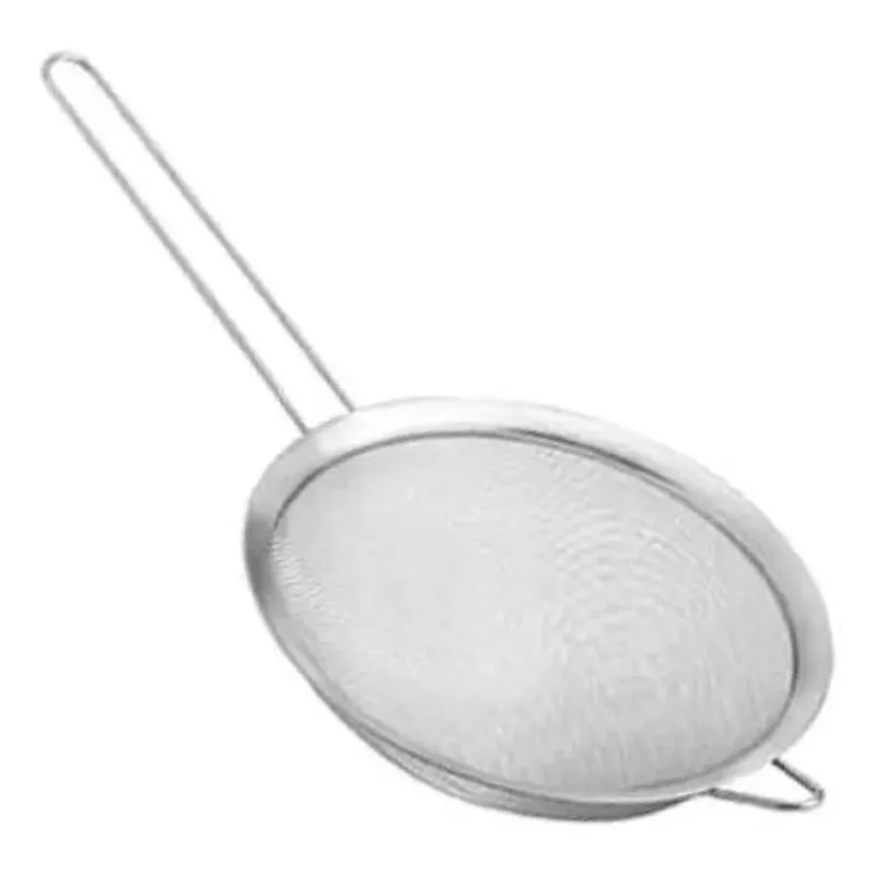 5x Peneira De Inox Grande 20cm Coar Polvilhar Escorrer Cozin