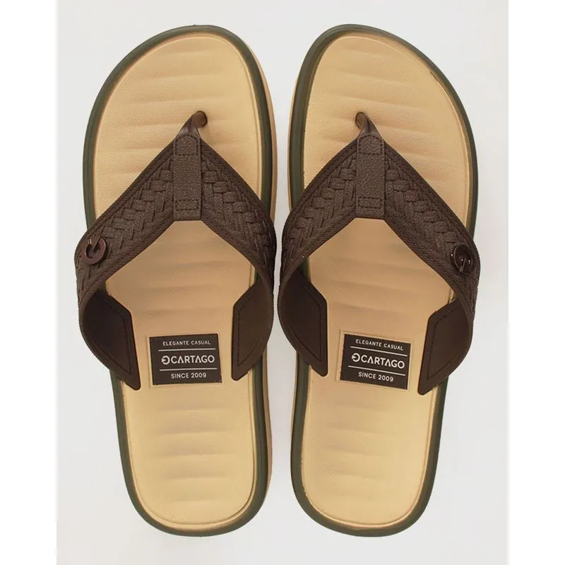 Chinelo Masculino Cartago Coimbra 2 Bege 41
