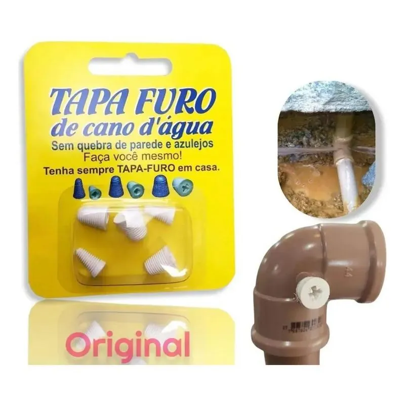 Tapa Furo Cano D' Água Cano Furado Rosca Chave 5 Medidas