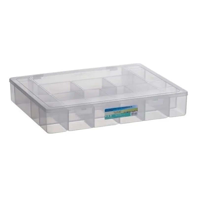5x Estojo Organizador Para Pesca M Com 11 Divisórias - Plasmo