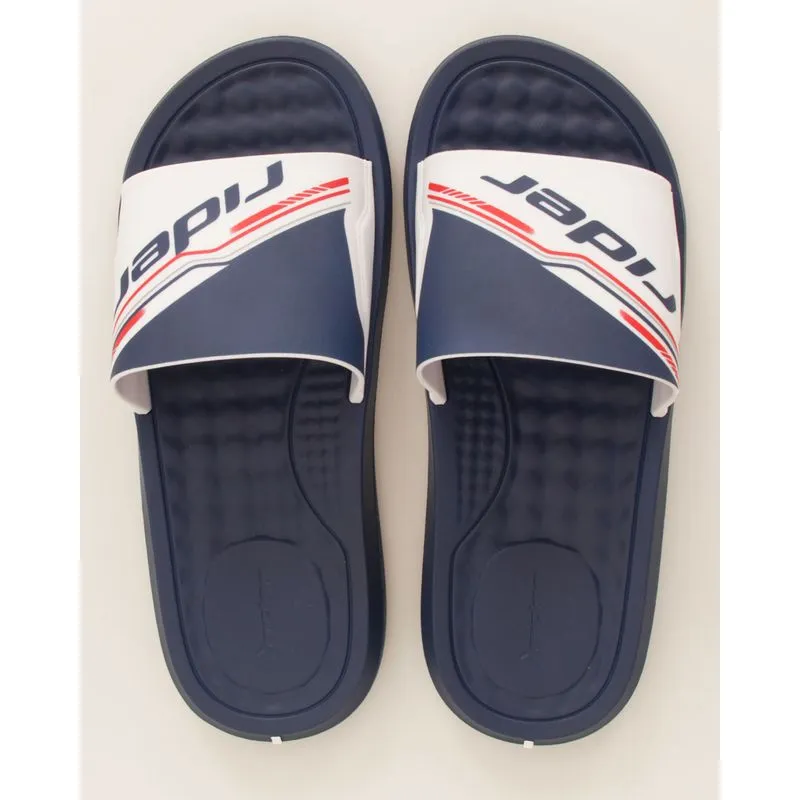 Chinelo Slide Masculino Rider Estampado Azul 37/38