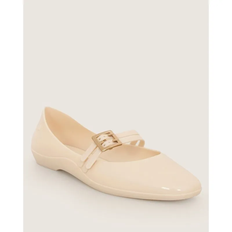 Sapato Boneca Feminino Zaxy Com Fivela Off White 35