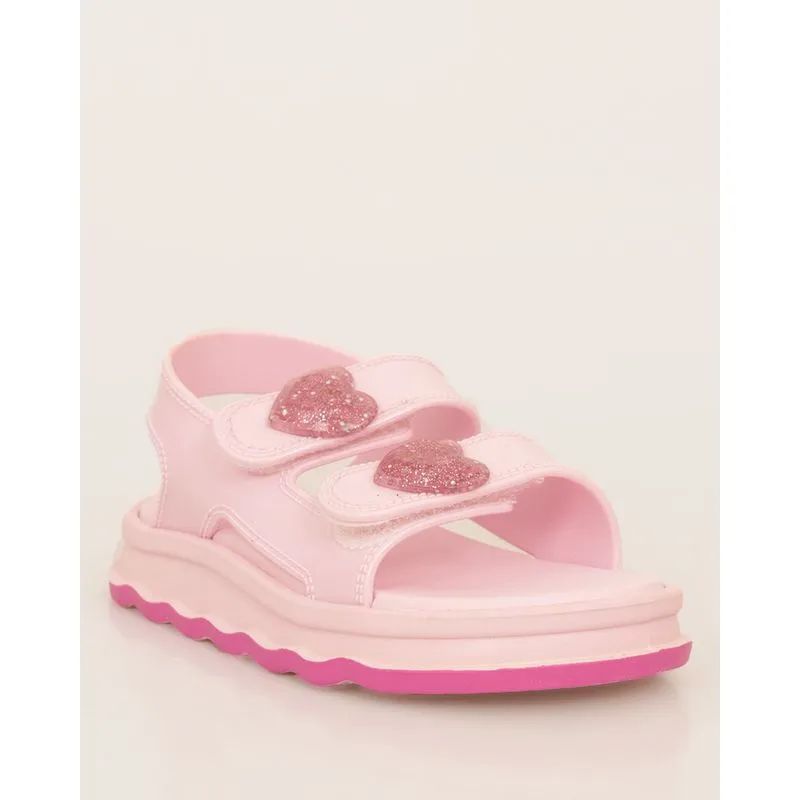 Sandália Bebê Zaxy Papete Com Aplicação Rosa 22