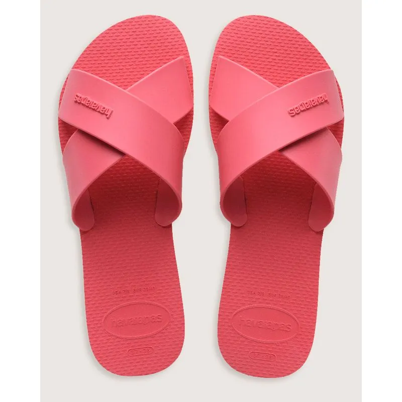 Chinelo Havaianas Feminino Slide Aqua Rosa 33/34