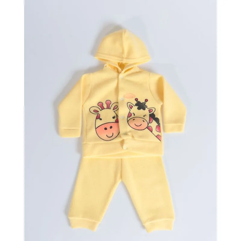 Conjunto Bebê De Soft Estampa Girafas Amarelo M