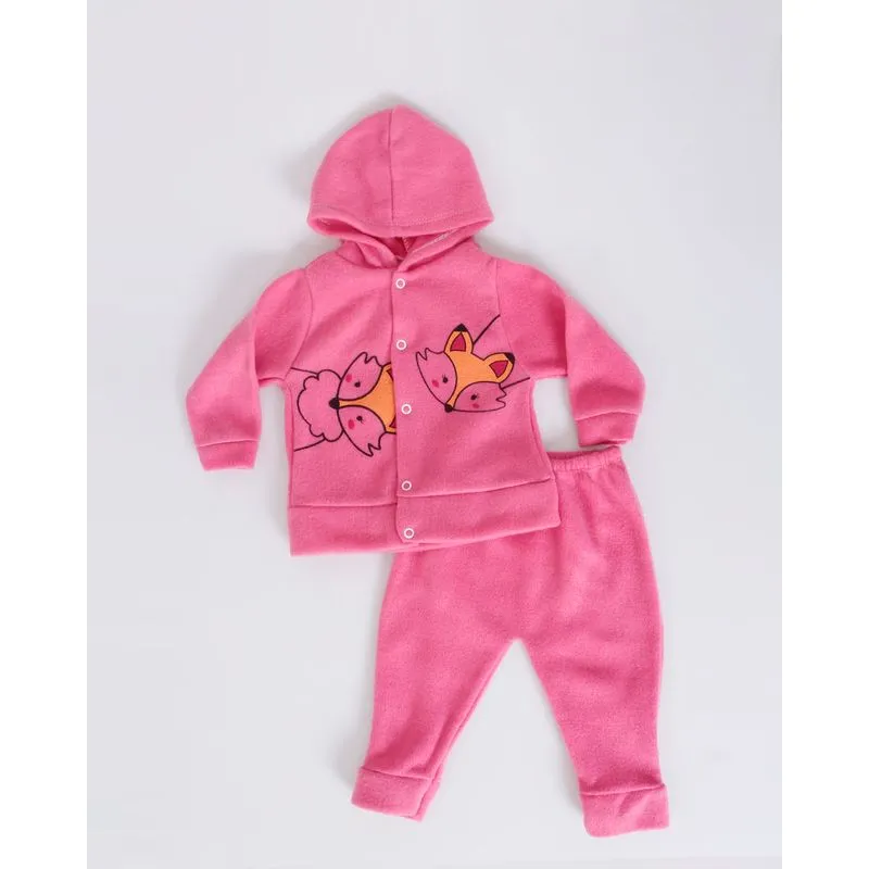 Conjunto Bebê Soft Estampa Raposa Rosa M