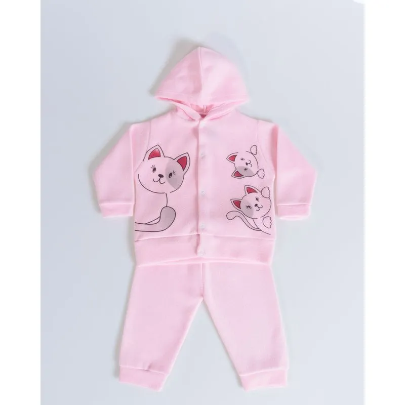 Conjunto Bebê de Soft Estampa Bichinho Rosa M