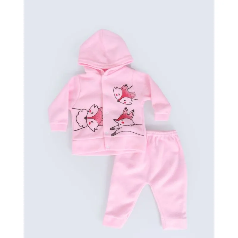Conjunto Bebê Soft Estampa Raposa Rosa M
