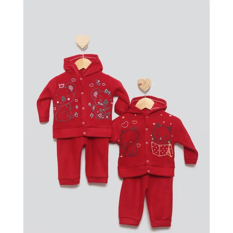 Conjunto Bebê Avulso Soft Longo Estampa Sortida Vermelho M