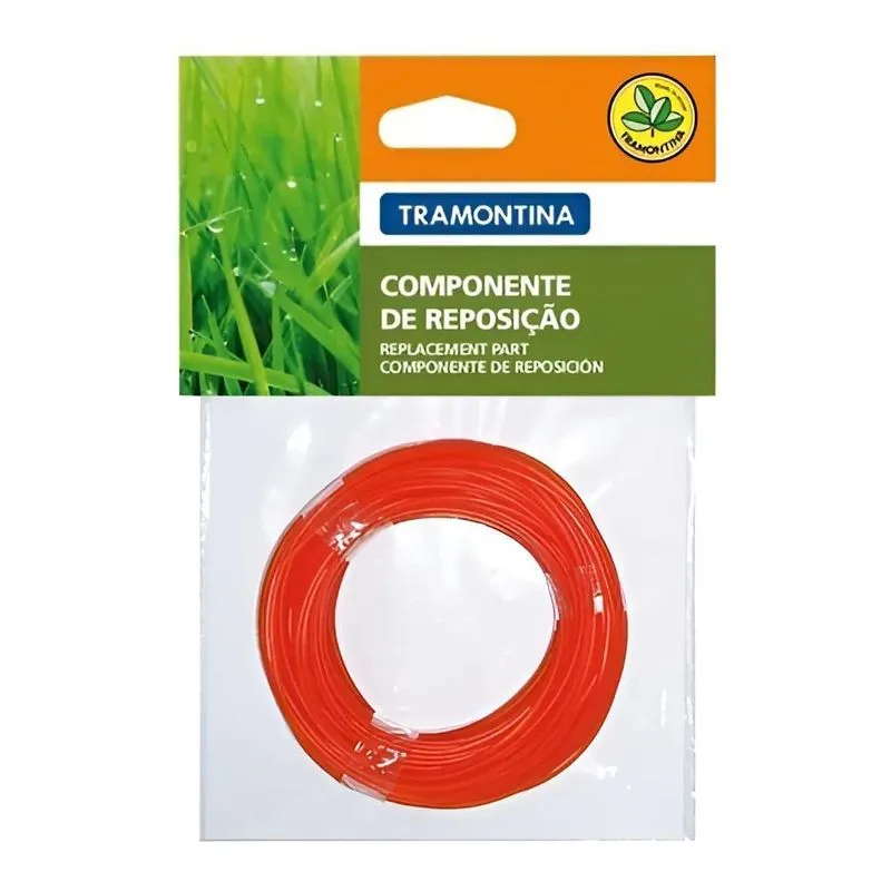 Fio De Nylon 2,4mm 12 Metros Para Roçadeira Tramontina Cor L