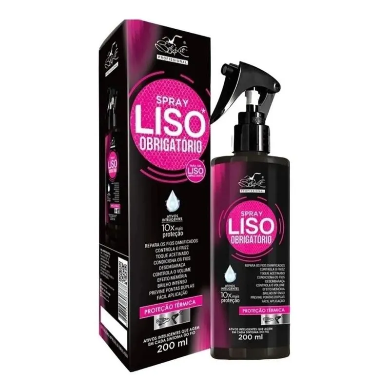 2x Protetor Térmico Capilar Spray Liso Obrigatório Bel Kit