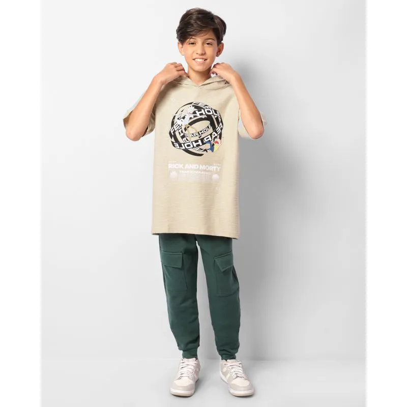 Calça Moletom Juvenil Jogger Peluciada Bolsos Com Estampa Verde 16
