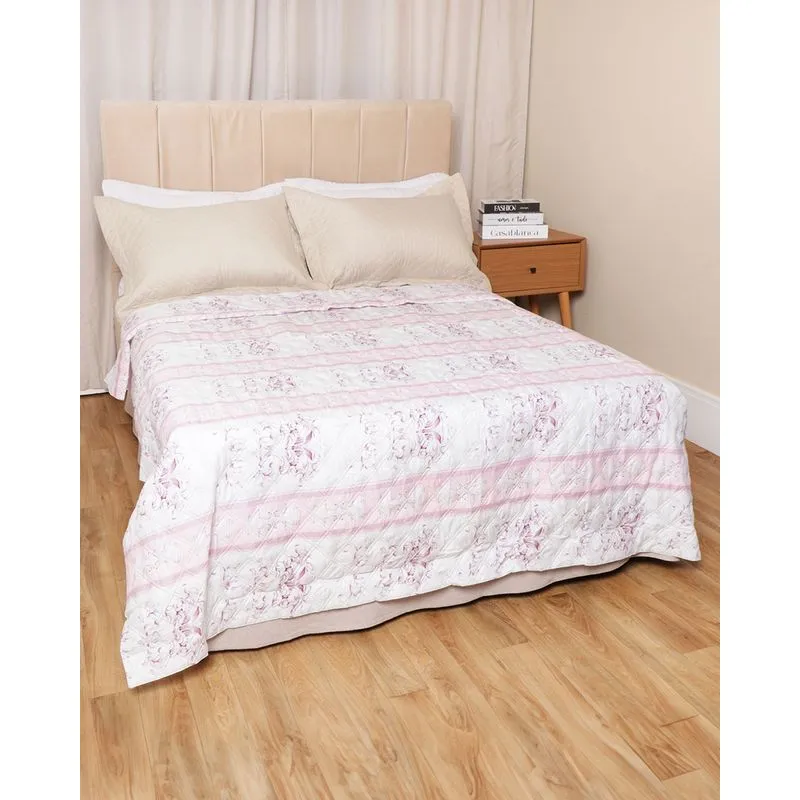 Colcha Casal Matelassê Arte & Cazza Estampada Lilás UN