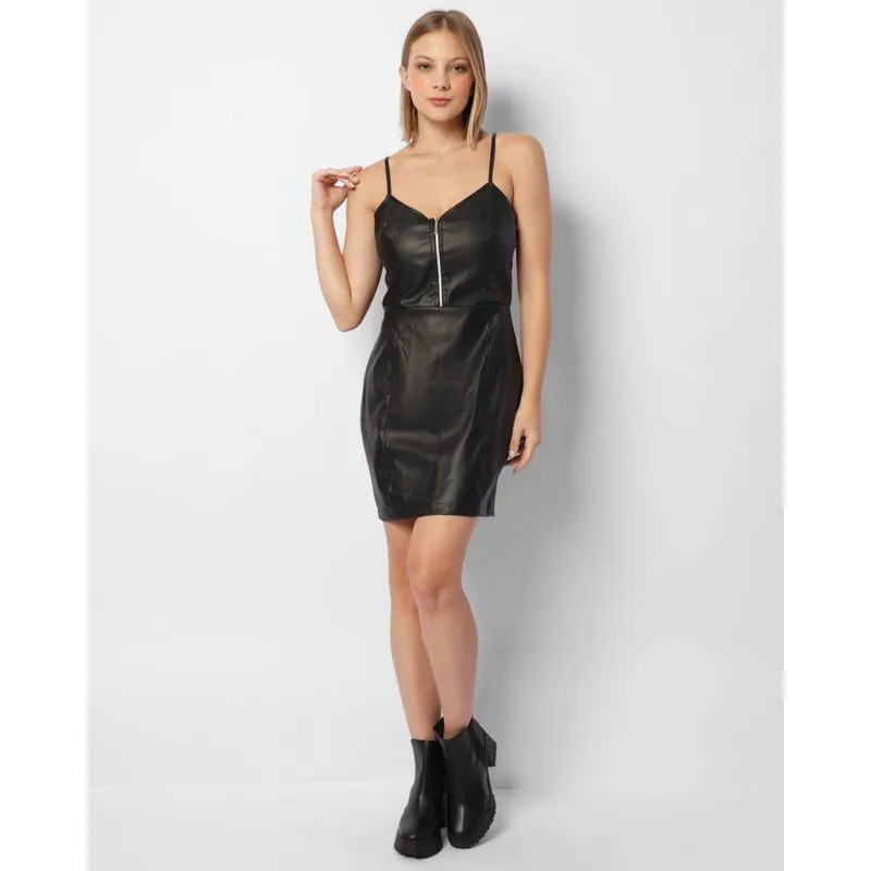 Vestido Feminino Alcinha Curto Cirrê Preto G