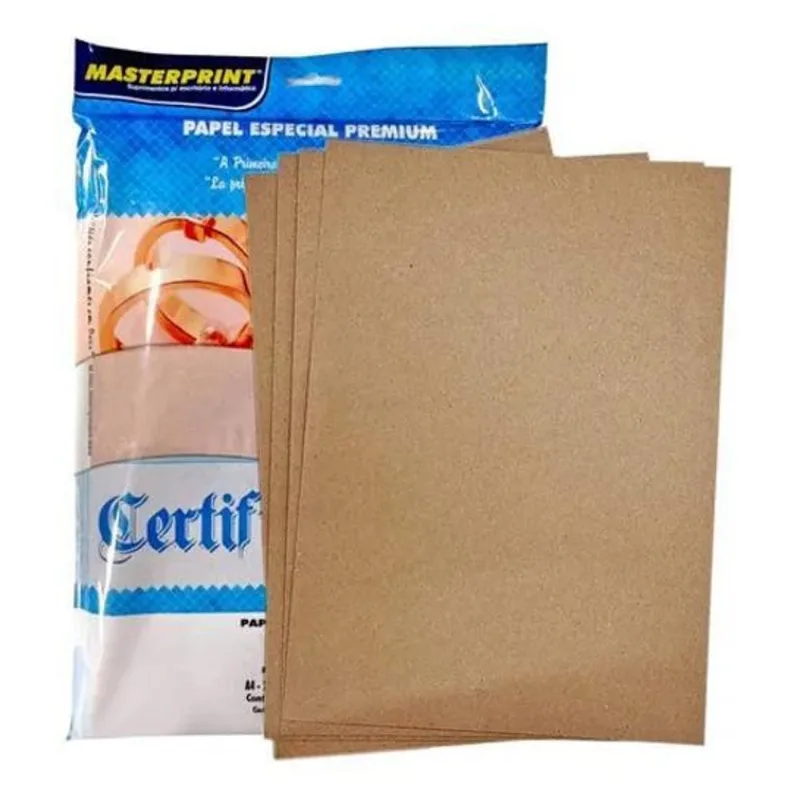 Papel Kraft Folha A4 180g Masterprint Pacote Com 100 Folhas