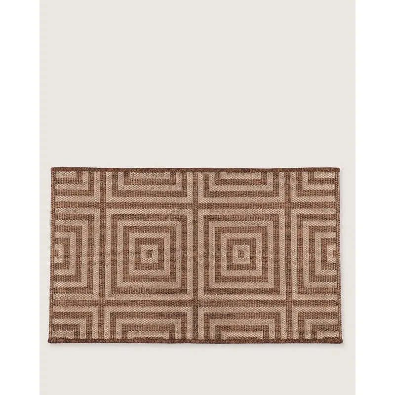 Tapete 50cm x 80cm J. Serrano Sisal Com Recortes Marrom UN