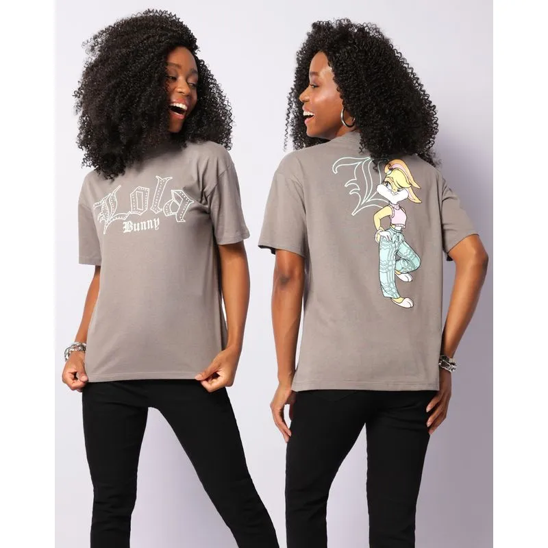 Camiseta Feminino Warner Lola Estampa Frente E Costas Manga Curta Cinza M