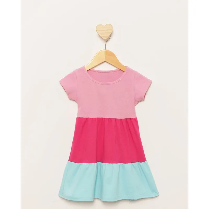 Vestido Bebê Três Marias Manga Curta Com Cores Sortidas 3