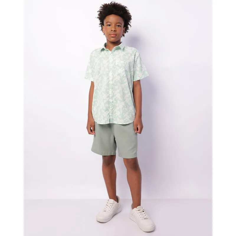 Bermuda Juvenil Viscolinho Bolsos Verde 14