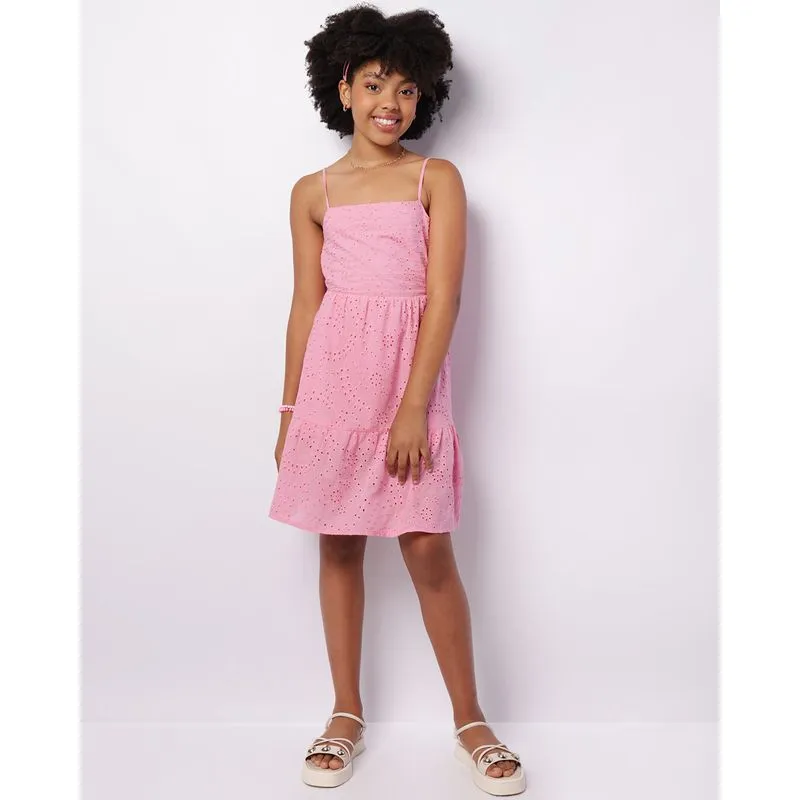 Vestido Juvenil Curto Alcinha Laise Rosa 12