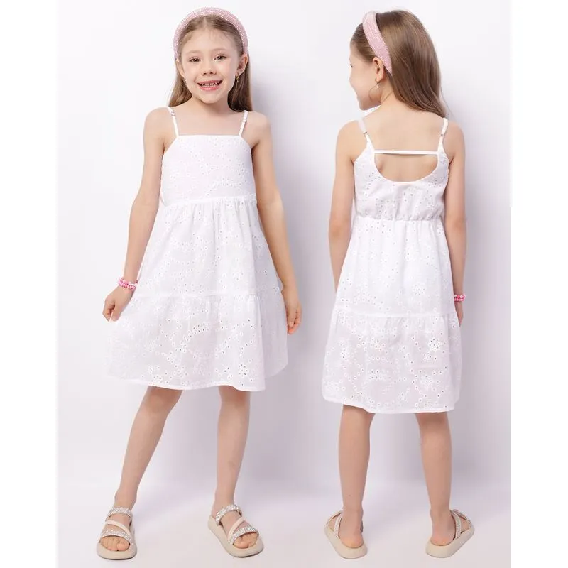 Vestido Infantil Curto Alcinha Laise Branco 8
