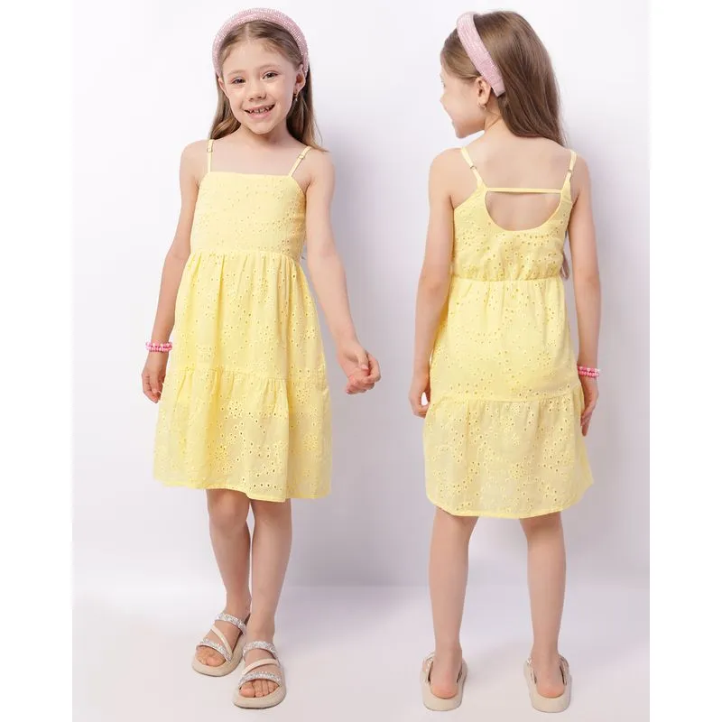 Vestido Infantil Curto Alcinha Laise Amarelo 8