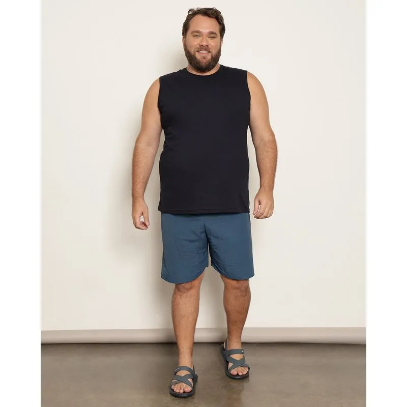 Bermuda Plus Size Masculina Reta Surf Com Cordão Azul G2