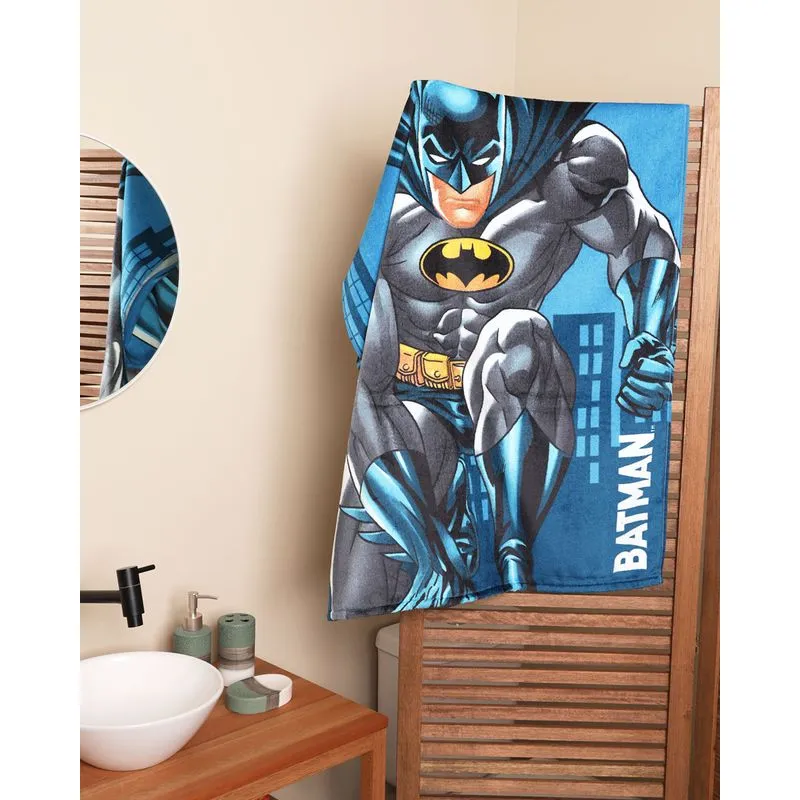 Toalha De Banho Infantil DC Comics Batman Azul UN