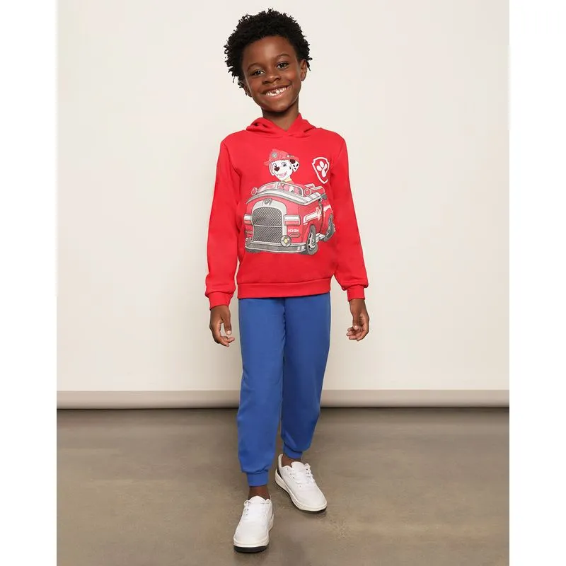 Conjunto Moletom Infantil Patrulha Canina Marshall Vermelho 10