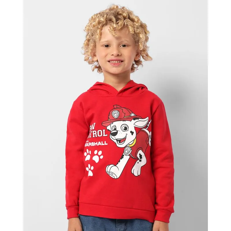 Blusão Moletom Infantil Peluciado Marshall Patrulha Canina Vermelho 4