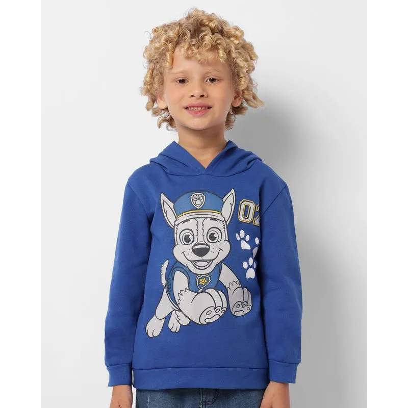 Blusão Moletom Infantil Peluciado Chase Patrulha Canina Azul 8