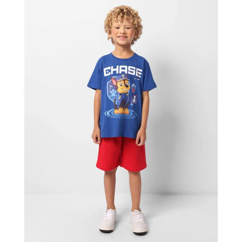 Conjunto Infantil Curto Nickelodeon Estampa Patrulha Canina Azul 6