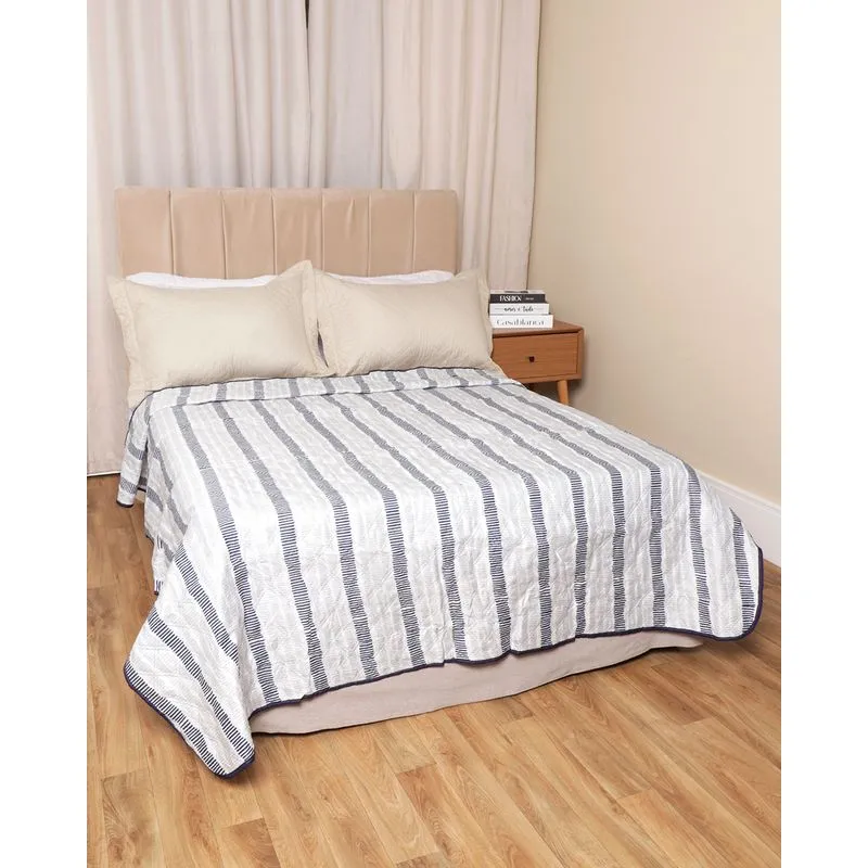 Colcha Casal Arte & Cazza Matelassê Estampada Branca UN