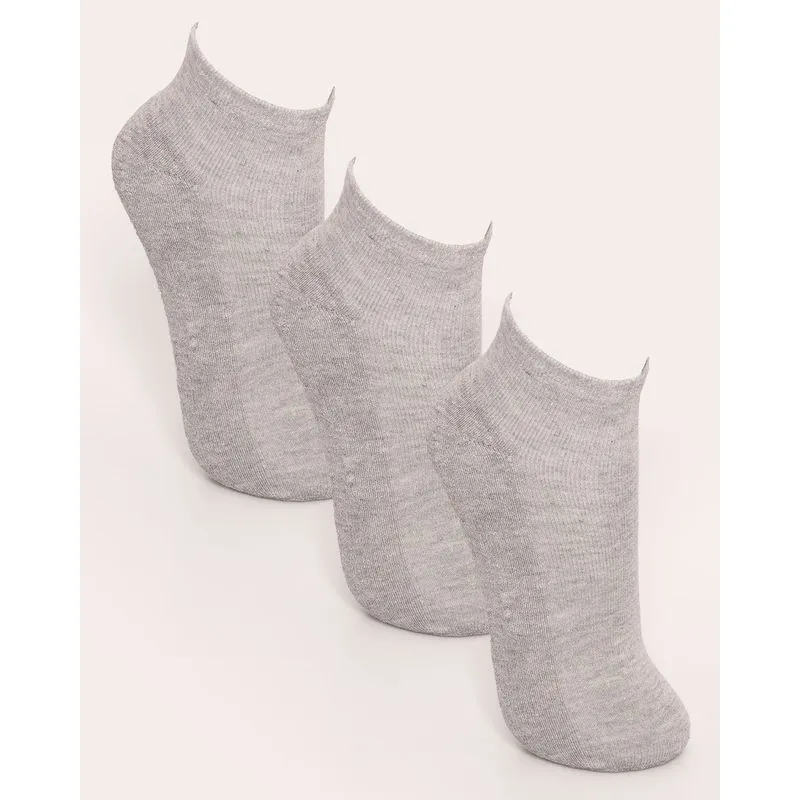 Kit Meia Masculina Cano Baixo 3 Pares Fitter Cinza Escuro 39 A 42