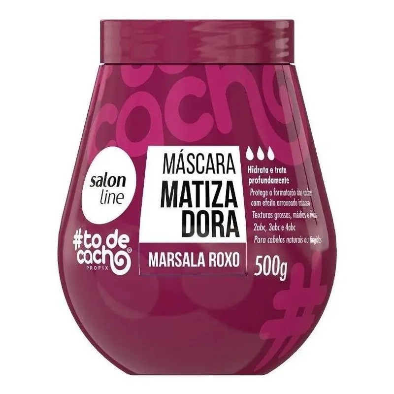 10x Máscara Matizadora Todecacho Marsala Roxo 500g Salon L