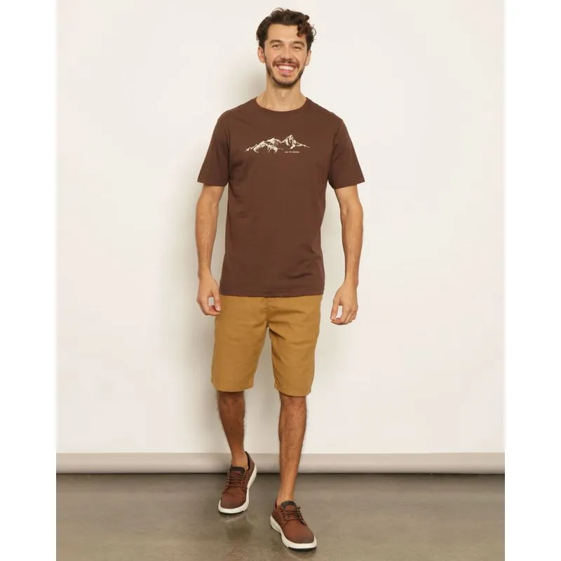 Bermuda Masculina Gangster Alfaiataria Com Bolsos Marrom 40