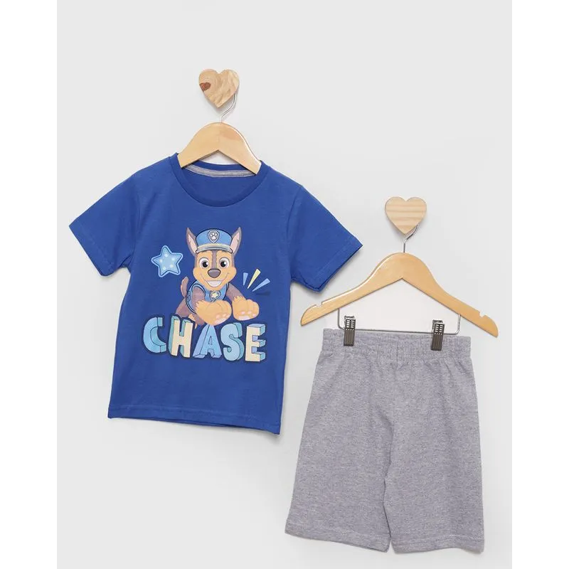 Conjunto Bebê Curto Chase Patrulha Canina Azul 1