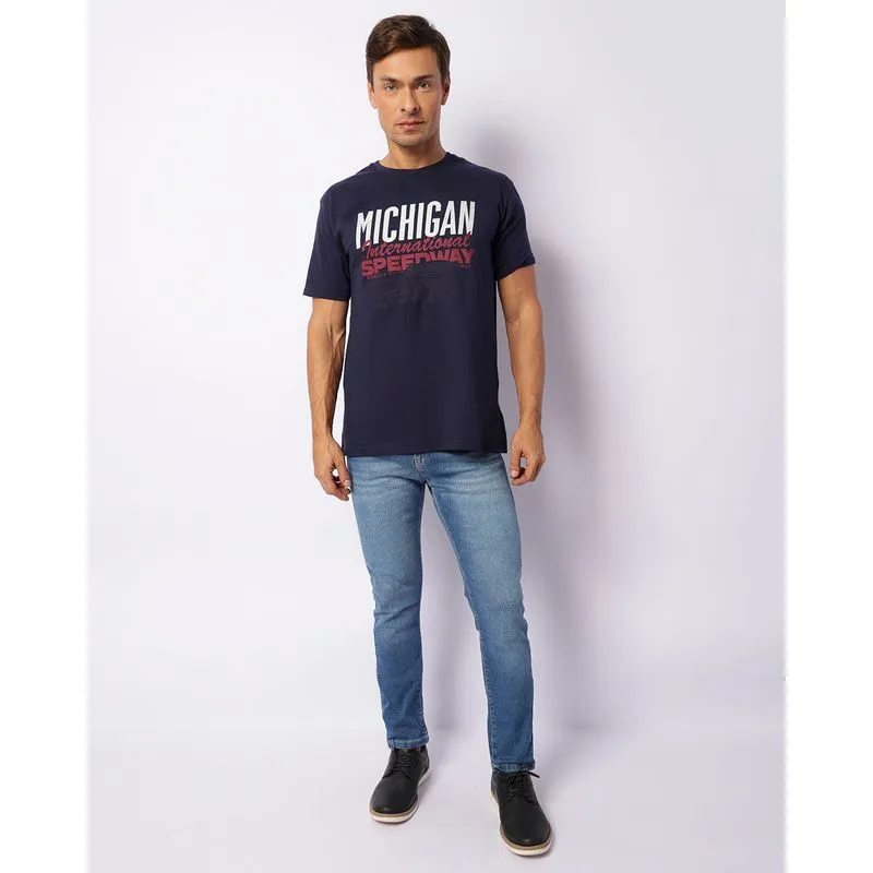 Calça Jeans Masculina Slim Com Bolsos Azul 40