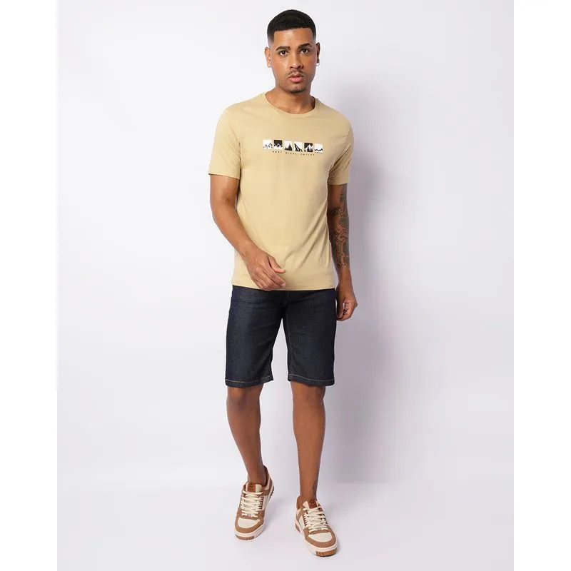 Bermuda Jeans Masculina Vizzy Reta com Bolsos Azul 48