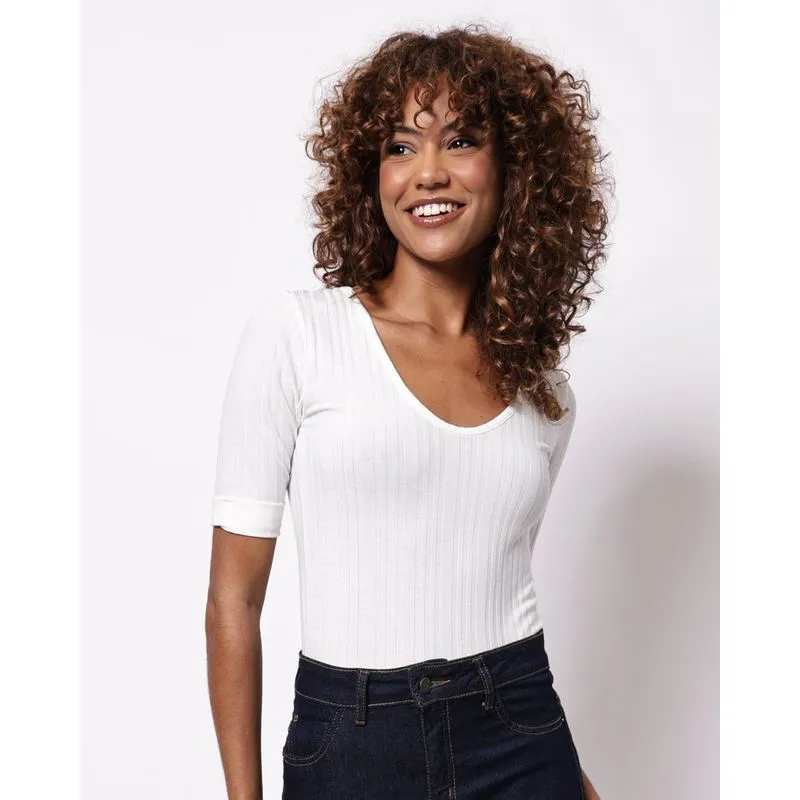 Blusa Feminina Canelada Donatta Off White P
