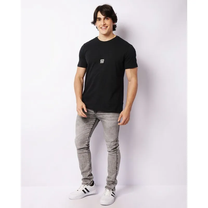 Calça Jeans Masculina Skinny Estonada Cinza 40