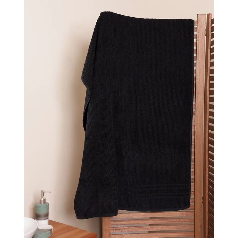 Toalha de Banho Buddemeyer 70cm x 130cm Tulum Preta UN