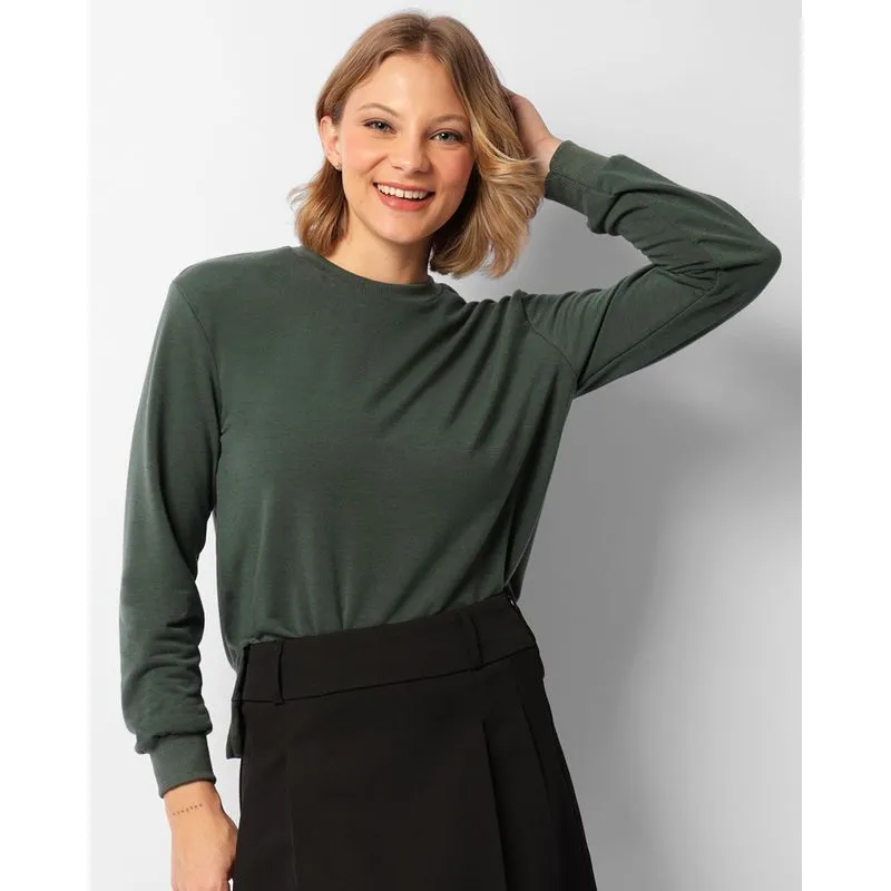 Blusão Feminino Moletinho Básico Verde G