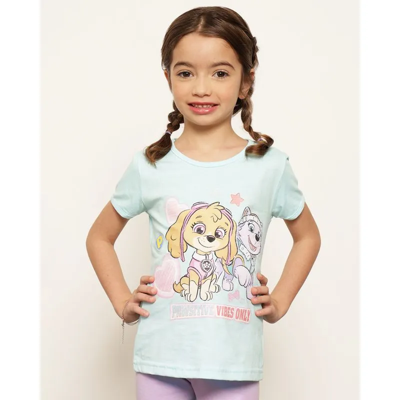 Camiseta Infantil Patrulha Canina Manga Curta Azul 10