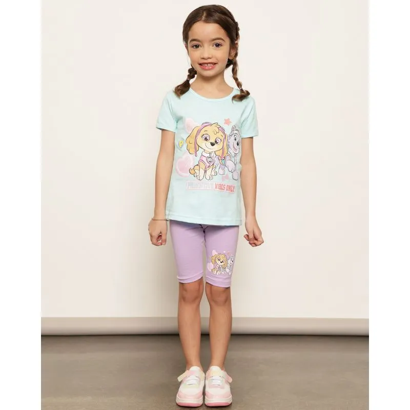Bermuda Infantil Ciclista Estampa Patrulha Canina Nickelodeon Lilás 10